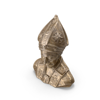 Bishop Leonardo Bronze Bust PNG & PSD Images