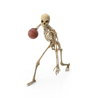 Worn Skeleton Basketball Player Advancing PNG & PSD Images