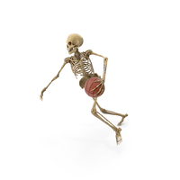 Worn Skeleton Basketball Player Running PNG & PSD Images