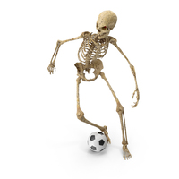 Worn Skeleton Soccer Player Advancing PNG & PSD Images