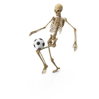 Worn Skeleton Soccer Player Knee Bounce PNG & PSD Images