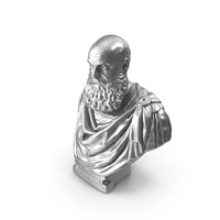 Man With Beard Metal Bust PNG & PSD Images