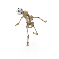 Worn Skeleton Soccer Player Heading PNG & PSD Images