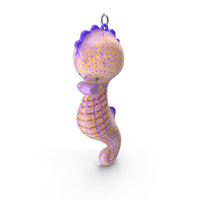 Yellow Violet Seahorse Keychain PNG & PSD Images