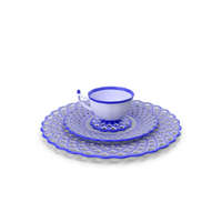 White Blue Tea Set PNG & PSD Images