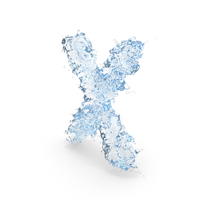 Water Splash Alphabet Letter X PNG & PSD Images