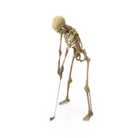 Worn Skeleton Golf Player Grip Aiming Preparing Hitting PNG & PSD Images