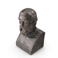 Socrates Bronze Outdoor Bust PNG & PSD Images