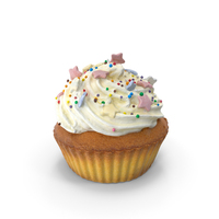 Muffin with Stars PNG & PSD Images