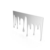Silver Dripping Paint PNG & PSD Images