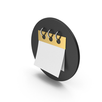 Calendar Gold Black Icon PNG & PSD Images