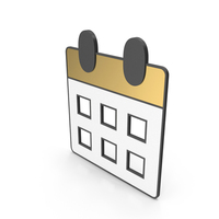 Gold Calendar Icon PNG & PSD Images
