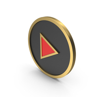 Black Gold Play Icon PNG & PSD Images