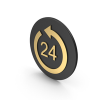 Gold 24 Icon PNG & PSD Images