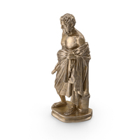Philosopher Bronze Statue PNG & PSD Images