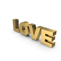 Gold Love Sign PNG & PSD Images