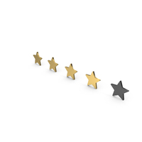 Gold Rating 4 Stars PNG & PSD Images