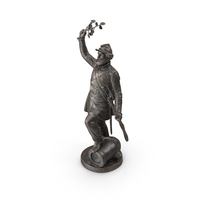 Soldier Victory Bronze Outdoor Statue PNG & PSD Images