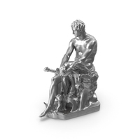 Ludovisi Ares God Of War Metal Statue PNG & PSD Images