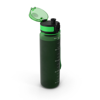 Water Bottle Green Open Cap PNG & PSD Images