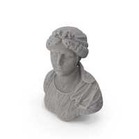 Young Woman Stone Bust PNG & PSD Images