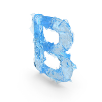 Water Splash Capital Letter B PNG & PSD Images