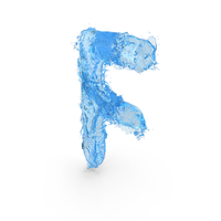 Water Splash Capital Letter F PNG & PSD Images