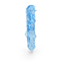 Water Splash Capital Letter I PNG & PSD Images