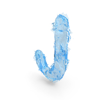 Water Splash Capital Letter J PNG & PSD Images