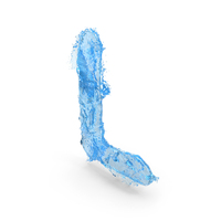 Water Splash Capital Letter L PNG & PSD Images