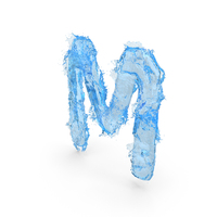 Water Splash Capital Letter M PNG & PSD Images