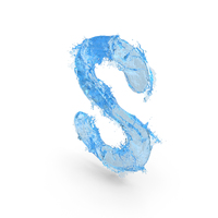 Water Splash Capital Letter S PNG & PSD Images