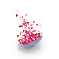 Hearts In Umbrella PNG & PSD Images