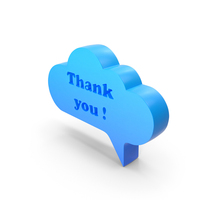 Speech Cloud Bubble Thank You PNG & PSD Images