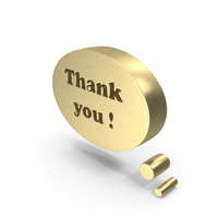 Gold Thank You Speech Bubble PNG & PSD Images