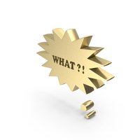 Gold What Star Speech Bubble PNG & PSD Images