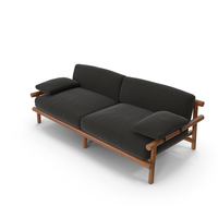 Double Sofa Black PNG & PSD Images