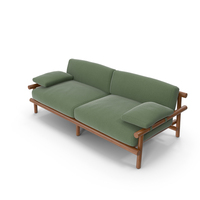 Green Double Sofa PNG & PSD Images