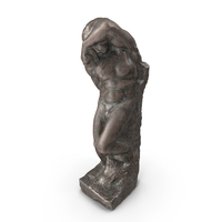 Unfinished Man Bronze Outdoor Sculpture PNG & PSD Images