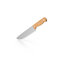 Kitchen Knife With Wooden Handle PNG & PSD Images