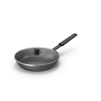 Black Frying Pan With Cap PNG & PSD Images