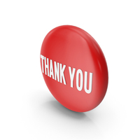 Thank You Red Round Push Button PNG & PSD Images