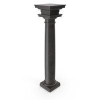 Black Marble Tuscan Column PNG & PSD Images
