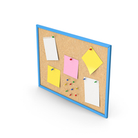 Pinboard With Sticky Notes PNG & PSD Images
