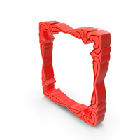 Square Hearts Valentine Frame Red PNG & PSD Images