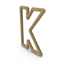 Rope Text Letter K PNG & PSD Images