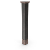 Black Marble Square Column PNG & PSD Images