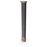 Embedded Black Marble Square Column PNG & PSD Images