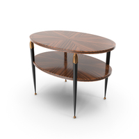 Art Nouveau Zebrawood Tea Table PNG & PSD Images