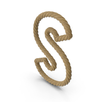 Rope Text Letter S PNG & PSD Images